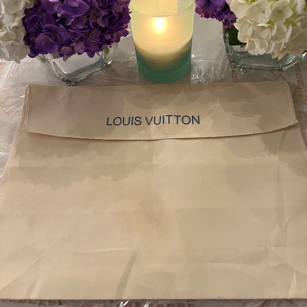 Louis Vuitton Cream Dust Bag ~ 14”x11”
